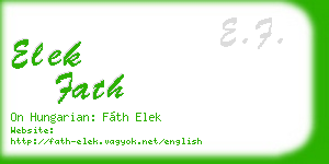 elek fath business card
